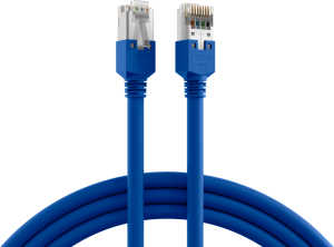 Patch cable, RJ45 plug, straight to RJ45 plug, straight, Cat 5e, S/UTP, PVC, 0.15 m, blue