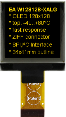 EA W128128-XALG DISPLAY VISIONS OLED Displays Image 2