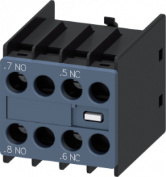Auxiliary switch, 10 A, 1 Form A (N/O) + 1 Form B (N/C), screw connection, 3RH2911-1FB11