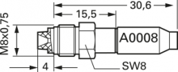 FME socket 50 Ω, RG-188A/U, RG-174/U, KX-3B, RG-316/U, KX-22A, straight, 100027735