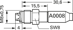 FME socket 50 Ω, RG-188A/U, RG-174/U, KX-3B, RG-316/U, KX-22A, straight, 100027735