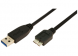 USB 3.0 Adapter cable, USB plug type A to Micro-USB plug type B, 2 m, black