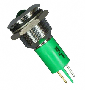 LED signal light, 24 V (DC), green, 60 mcd, Mounting Ø 19 mm, pitch 1.25 mm, LED number: 1
