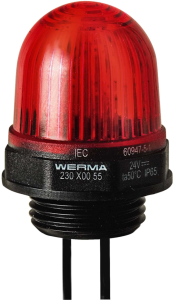 Recessed LED light, Ø 29 mm, red, 115 VAC, IP65