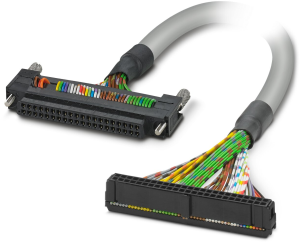 Connecting line, 2 m, Fujitsu plug connector, 40 pole straight to IDC/FLK socket header, 50 pole angled, 2304157