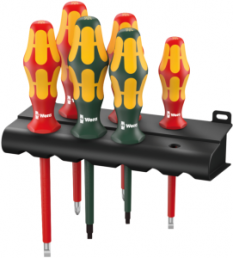 VDE screwdriver kit, PH1, PH2, 3.5 mm, 5.5 mm, 1 mm, 2 mm, Phillips/slotted/square, 05347777001