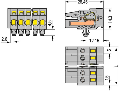 231-117/008-000 WAGO PCB Connection Systems Image 2