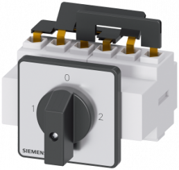 Changeover switch, Rotary actuator, 3 pole, 25 A, 690 V, (W x H x D) 67 x 84 x 103 mm, front installation/DIN rail, 3LD2123-7UK01