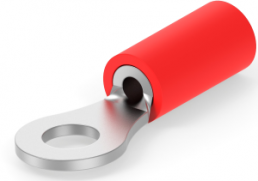 Insulated ring cable lug, 0.3-1.42 mm², AWG 22, 3.68 mm, M3.5, red