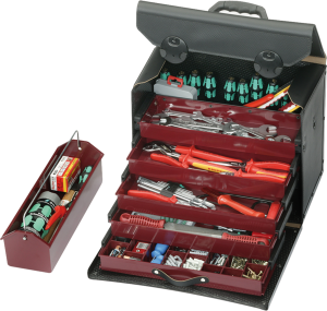 Tool bag, without tools, (W x D) 410 x 220 mm, 4.9 kg, 44.000.581