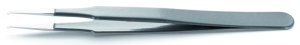ESD tweezers, uninsulated, antimagnetic, stainless steel, 120 mm, SM109.SA.NE.1