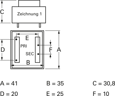 VB 3,2/1/12 Block PCB Transformers Image 2