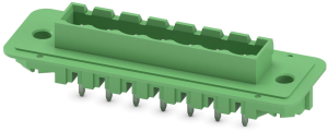 Pin header, 7 pole, pitch 5.08 mm, straight, green, 1899184