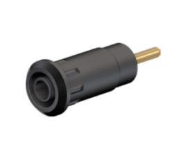 2 mm panel socket, round plug connection, mounting Ø 10.5 mm, black, 65.3303-21