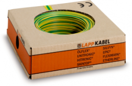 PVC-Stranded wire, high flexible, ÖLFLEX WIRE MS 1, 0.75 mm², AWG 20, green/yellow, outer Ø 2.6 mm