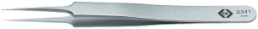 ESD precision tweezers, uninsulated, antimagnetic, stainless steel, 110 mm, T2341
