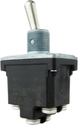 Toggle switch, metal, 2 pole, latching, On-On-On, 15 A/250 VAC, gold-plated, 2NT1-10