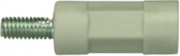 Round / hexagonal spacer bolt, External/Internal Thread, M4/M4, 15 mm, polystyrene