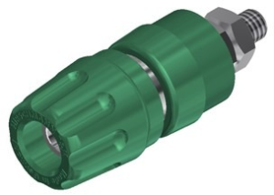 Pole terminal, 4 mm, green, 30 VAC/60 VDC, 35 A, screw connection, nickel-plated, PKI 10 A GN