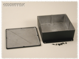 Aluminum die cast enclosure, (L x W x H) 188 x 188 x 67 mm, black (RAL 9005), IP65, 1590WFFBK