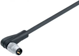 Sensor actuator cable, M8-cable plug, angled to open end, 8 pole, 5 m, PUR, black, 1.5 A, 79 3803 55 08