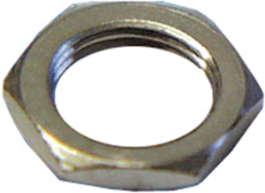 Hexagon nut, M6x0.75, W 8 mm, H 1.8 mm, brass, DIN 439, 62.06.103