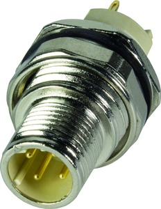 Plug, 4 pole, solder cup, screw locking, straight, 21033811430
