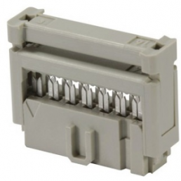 Female connector, 20 pole, pitch 2.54 mm, straight, gray, 09185205804