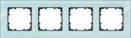 DELTA miro glass crystal green frame, quadruple