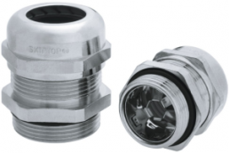 Cable gland, M12, 16 mm, Clamping range 3.5 to 7 mm, IP68/IP69, silver, 53112610LF
