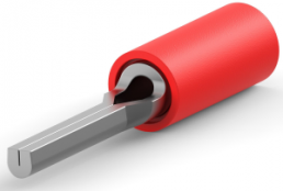 Insulated crimp wire pins, 0.25-1.6 mm², AWG 22 to 16, 1.8 mm, red