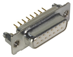 D-Sub socket, 15 pole, standard, straight, solder pin, 09672516701