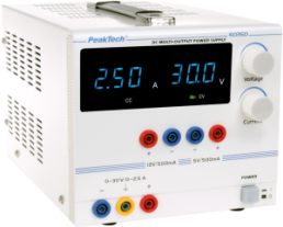 Laboratory power supply, 30 VDC, outputs: 1 (2.5 A/0.5 A/0.5 A), 75 W, 115-230 VAC, P 6035 D