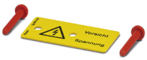 Warning sign, symbol: lightning, (W) 50 mm, PVC, 1004429