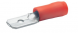 Insulated flat plug, 2.8x0.5 mm, 0.5 to 1.0 mm², red