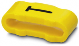 PVC marking sleeve, imprint "T", (L x W) 11.3 x 4.3 mm, yellow, 0826611:T
