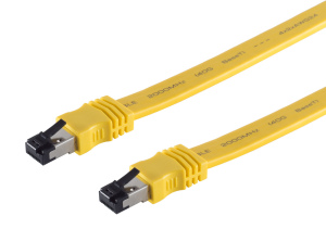 Patch cable, RJ45 plug, straight to RJ45 plug, straight, Cat 8.1, U/FTP, LSZH, 7.5 m, yellow