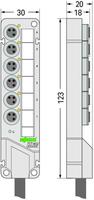 757-463/000-010 WAGO Sensor-Actuator Distribution Boxes Image 2