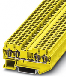 Through terminal block, spring balancer connection, 0.08-4.0 mm², 4 pole, 24 A, 8 kV, yellow, 3037436