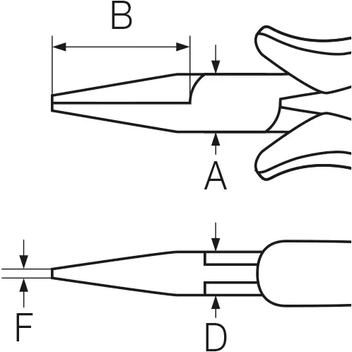 27905 Wiha Flat Nose Pliers, Snipe Nose Pliers, Round Nose Pliers, Needle Nose Pliers Image 2