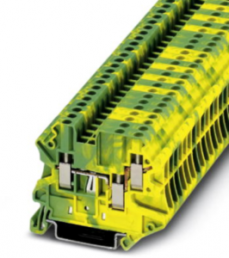 Protective conductor terminal, screw connection, 0.14-4.0 mm², 3 pole, 6 kV, yellow/green, 3044539