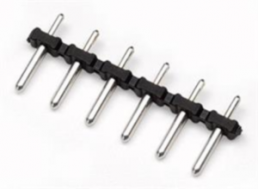 Pin header, 12 pole, pitch 5 mm, straight, black, 806-912