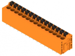 PCB terminal, 15 pole, pitch 5 mm, AWG 24-12, 20 A, spring-clamp connection, orange, 1330320000