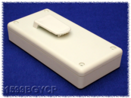 ABS handheld enclosure, (L x W x H) 130 x 65 x 25 mm, light gray (RAL 7035), IP54, 1599BGYBATCP