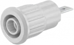 4 mm socket, flat plug connection, mounting Ø 12.2 mm, CAT III, CAT IV, white, 23.3160-29