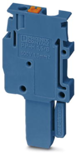 Plug, push-in connection, 0.14-1.5 mm², 1 pole, 17.5 A, 6 kV, blue, 3212662