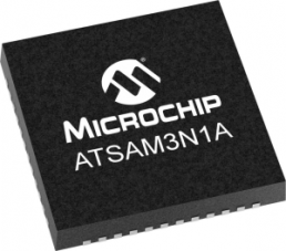 ARM Cortex M3 microcontroller, 32 bit, 48 MHz, VQFN-48, ATSAM3N1AB-MU