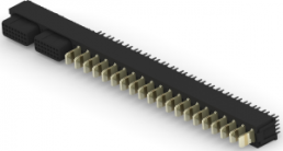 Socket header, 68 pole, pitch 2.5 mm, straight, black, 6646272-1