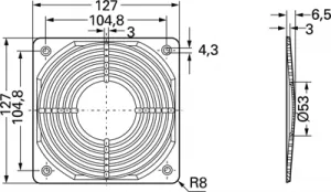 9920030001 ebm-papst Finger Guards, Fan Covers
