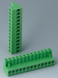 Socket header, 13 pole, pitch 5.08 mm, angled, green, B6605223